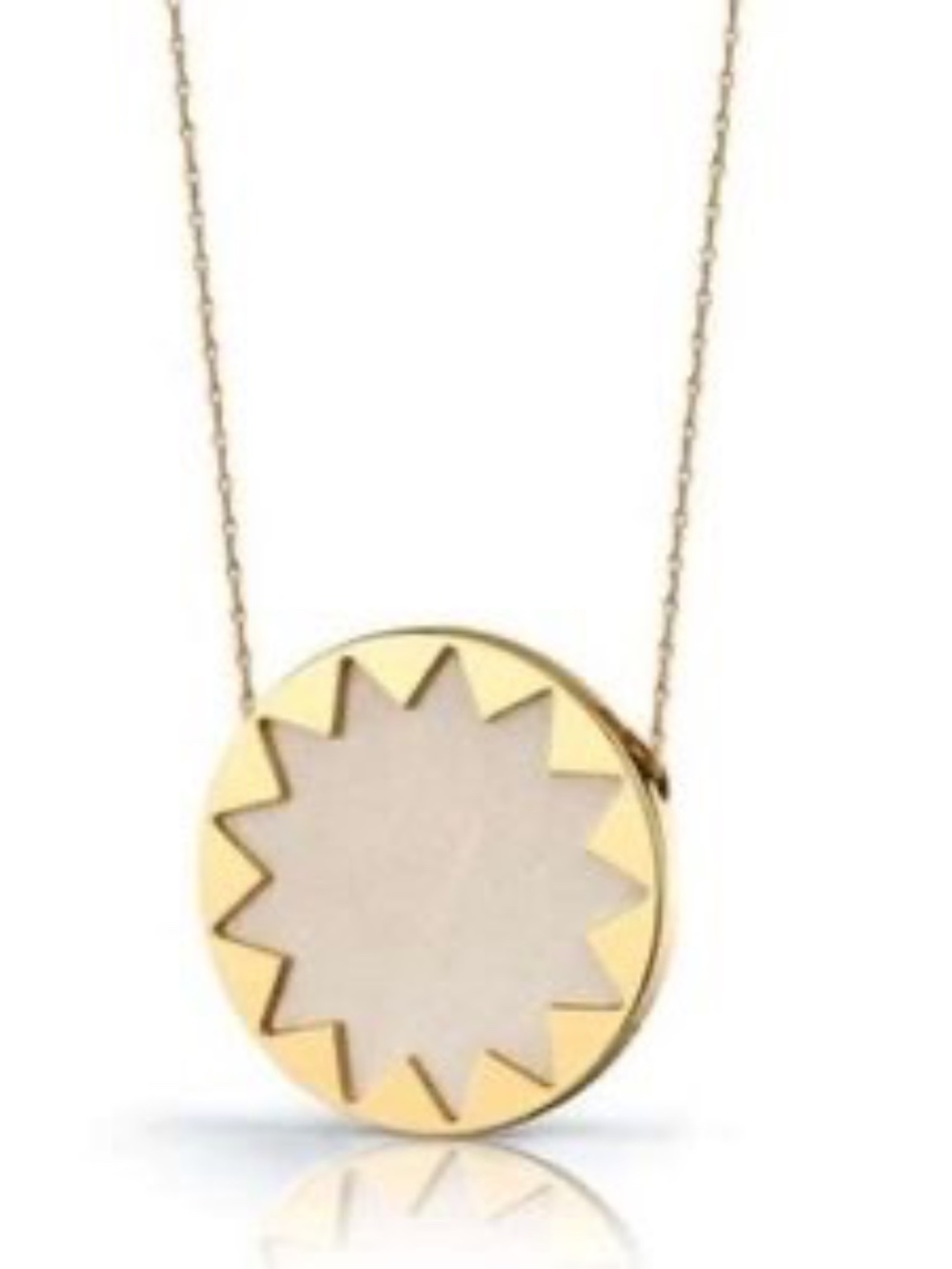 House of Harlow 1960 White Sunburst Gold Necklace